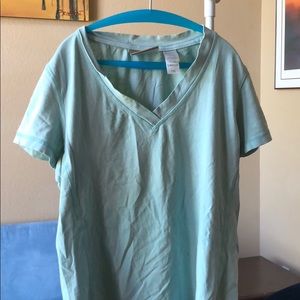 Baby blue v neck shirt